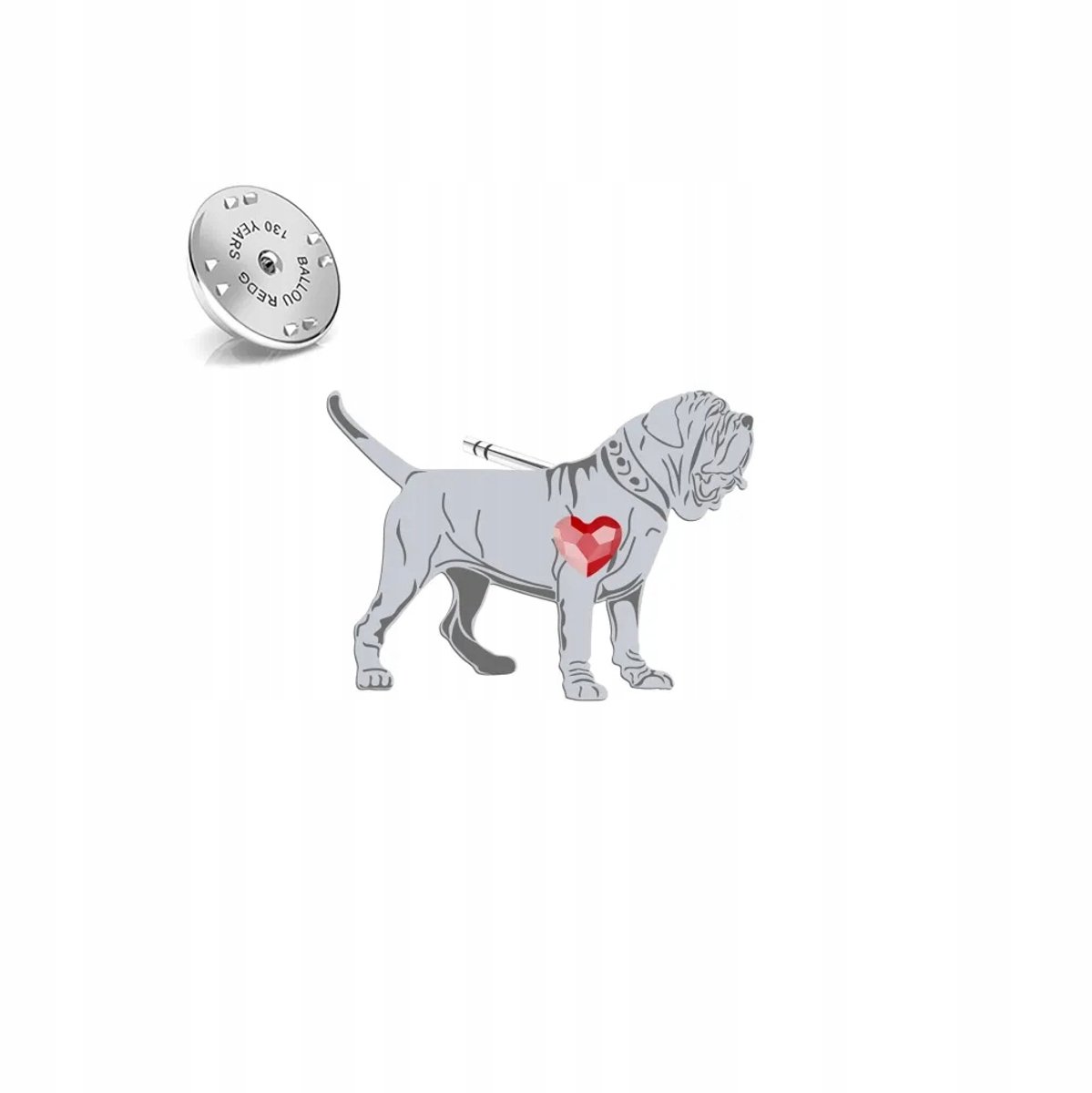Zilveren Mastino Napoletano Broche 925 - Uniek Huisdier Sieraden Cadeau