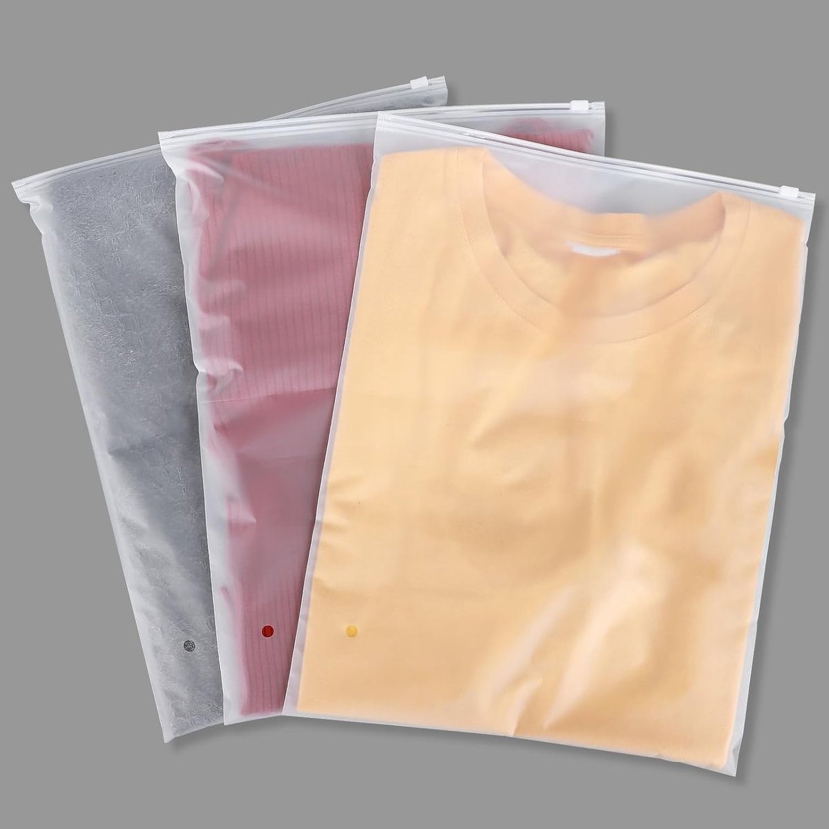Hersluitbare zakjes zipsluiting - Frosted Ritszakken - 30 x 40 cm - CPE Materiaal - Voor Organiseren en Reizen
