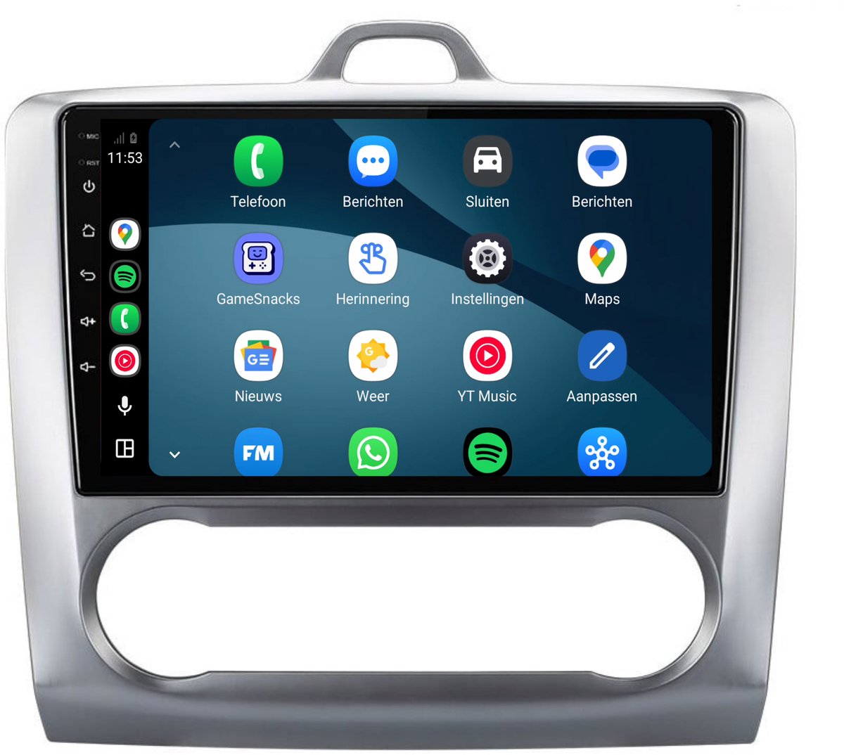 CarPlay autoradio geschikt voor Ford Focus | 2005 t/m 2010 | Cartronix CTX-7022 | 2005 2006 2007 2008 2009 2010 | 9 inch | Android 15 | Draadloos Apple CarPlay & Android Auto | 2GB + 32GB | Bluetooth & Wifi