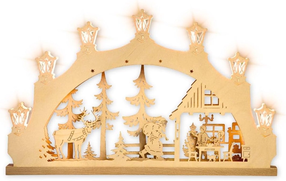 lichtboog kerst 'Christmas Eve' - 7 cf. - inclusief lamp - sfeervolle verlichting - ShopVlot