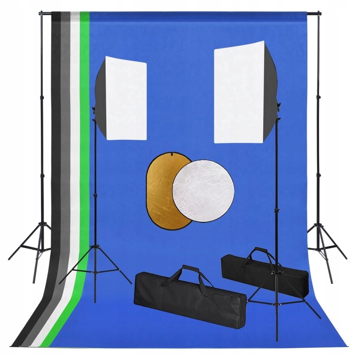 Complete Studio Set: Softbox Lampen, Achtergronden & Reflectoren