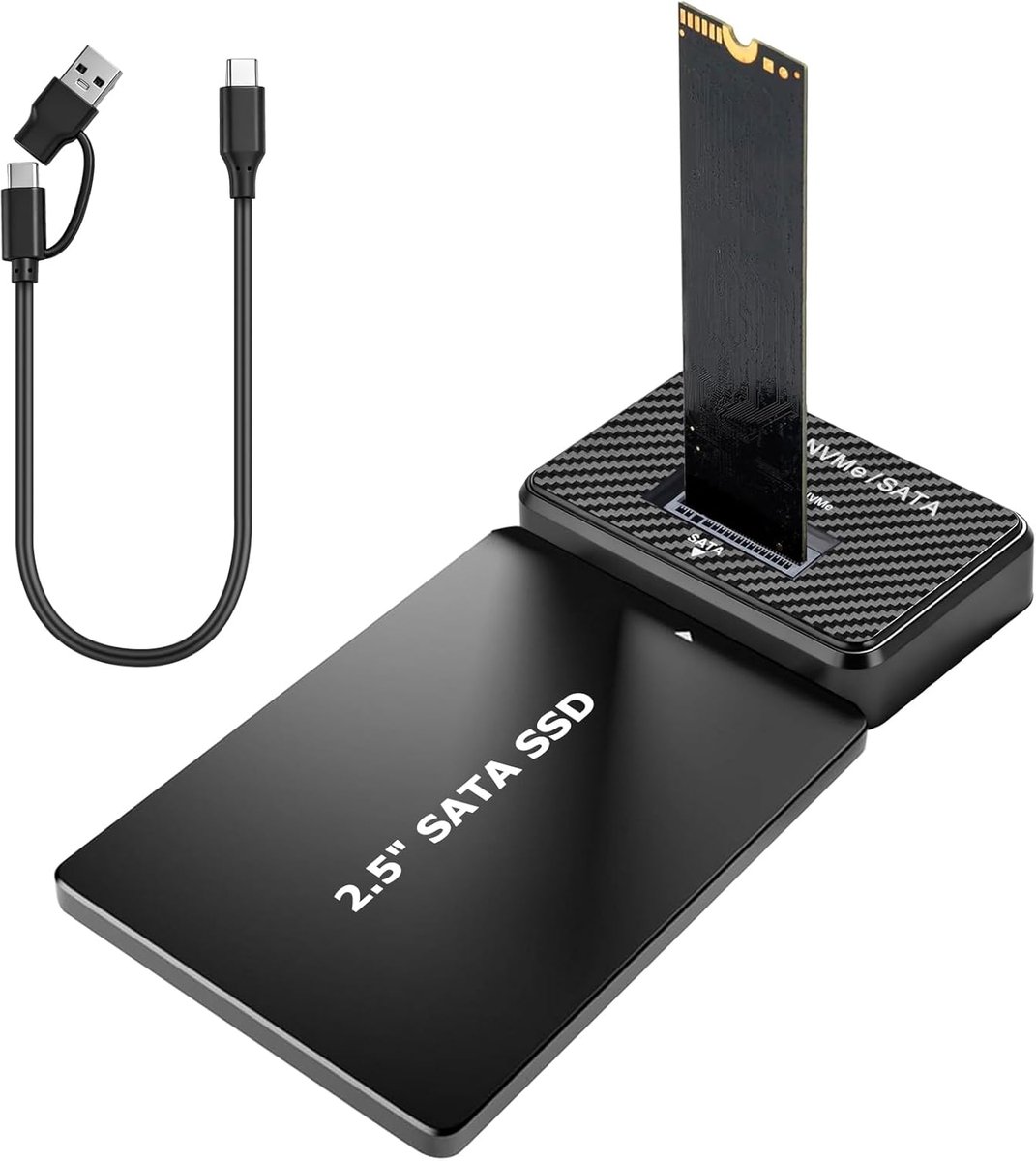 M.2 NVMe en SATA harde schijven docking station - 2,5 inch HDD/SSD - 10Gbps USB-adapter - snelle dataoverdracht - ShopVlot