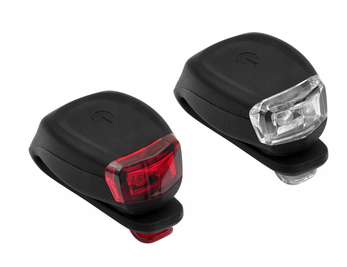 Merkloos Fietslamp Set Voor & Achter op Batterijen, 10 Lumen