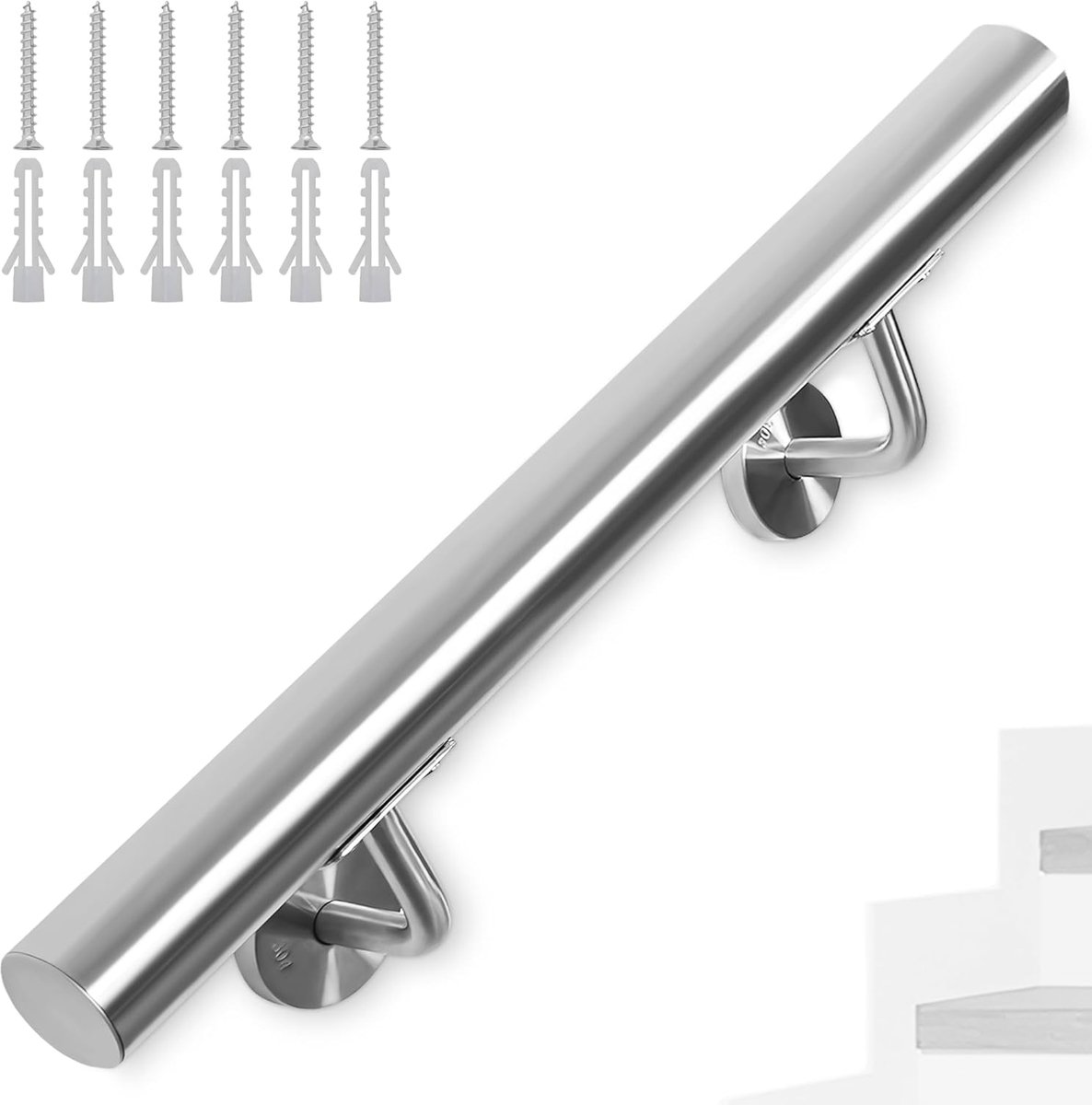 stalen ladder 50 cm buiten- en binnenwand antislip veiligheidsladder hal badkamer zolder tuin