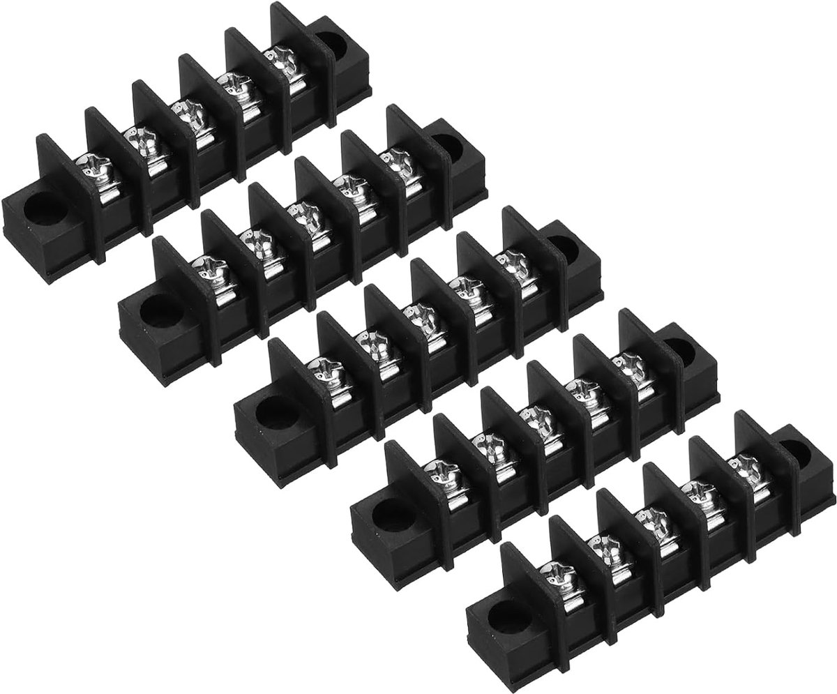 5 stuks PCB-klemlijst, 9,5 mm 5-polig 300 V 20 A hekachtige printplaat-klemblokken enkele rij