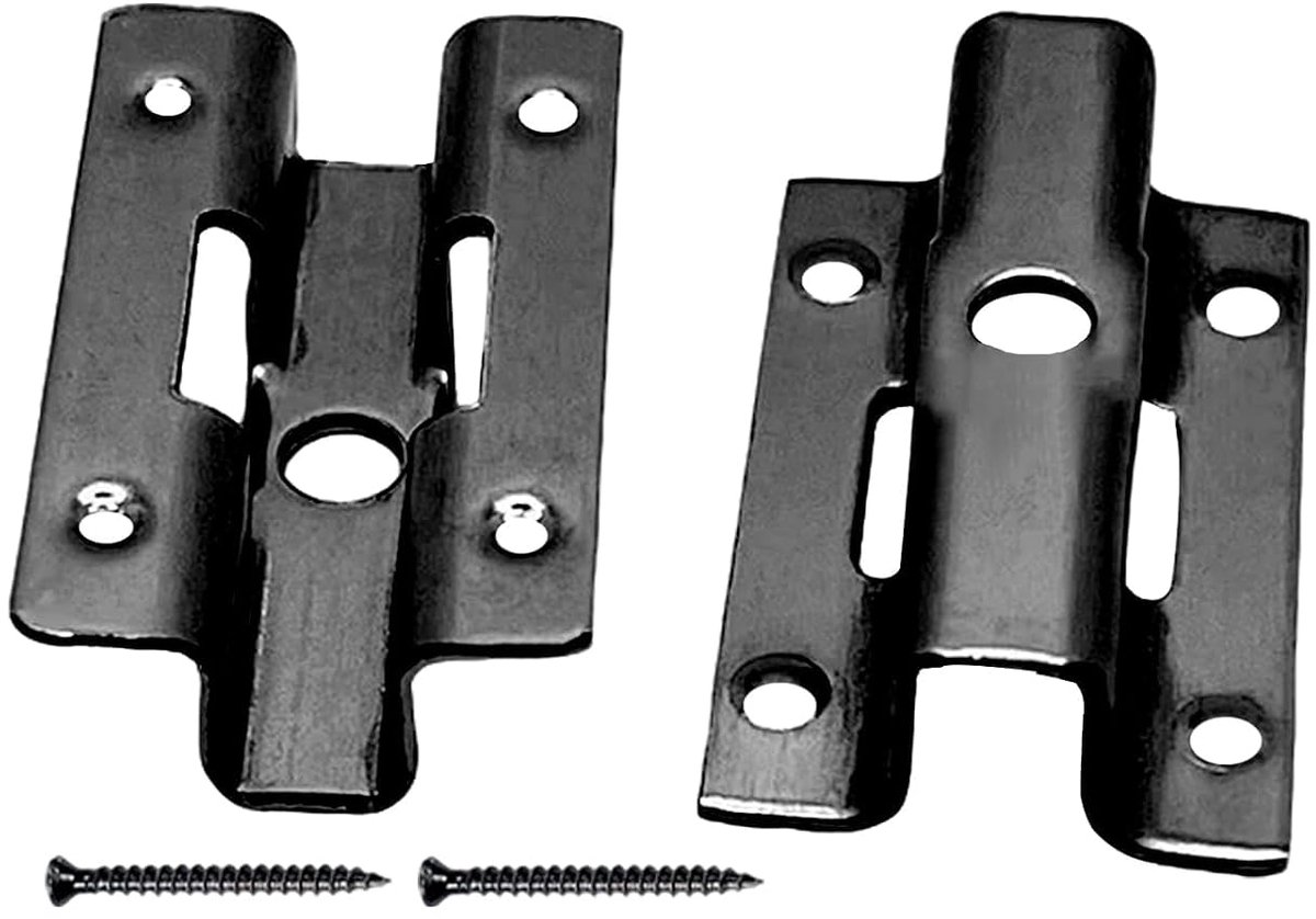 100 stuks roestvrijstalen bevestigingsclips voor WPC terrasplanken, WPC terrasclips, onzichtbare bevestiging met schroeven voor WPC planken, T-clips, verborgen bevestiging (zwart 7 mm)