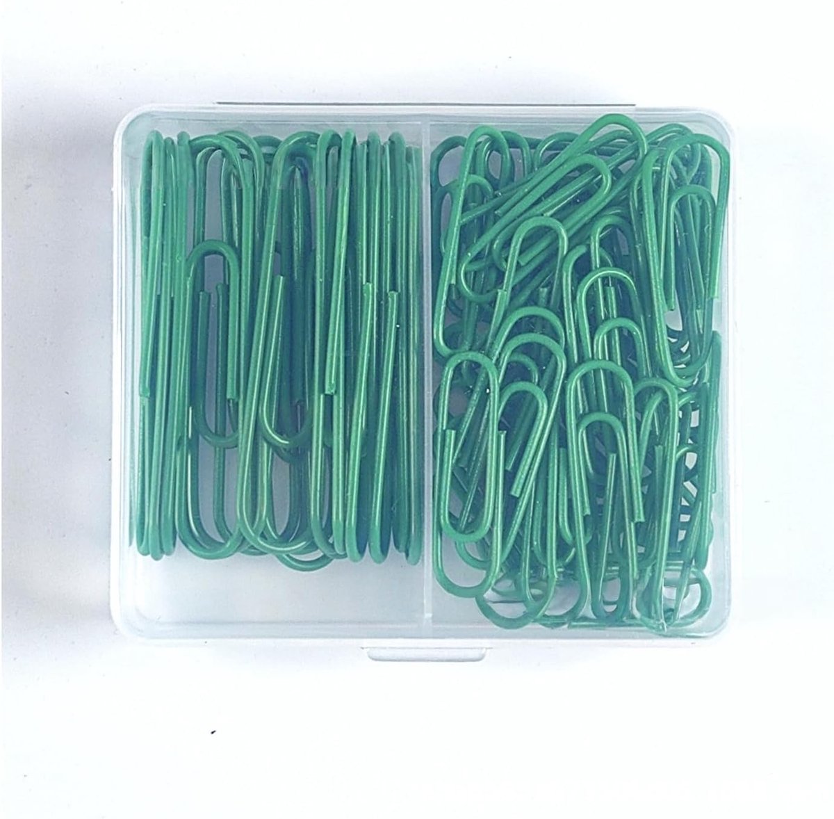 Clips, kleurrijk, 28 mm en 50 mm, metalen papierklemmen, grote paperclips, grote papierclips, kantooraccessoires voor kantoor, school, documenten, groen
