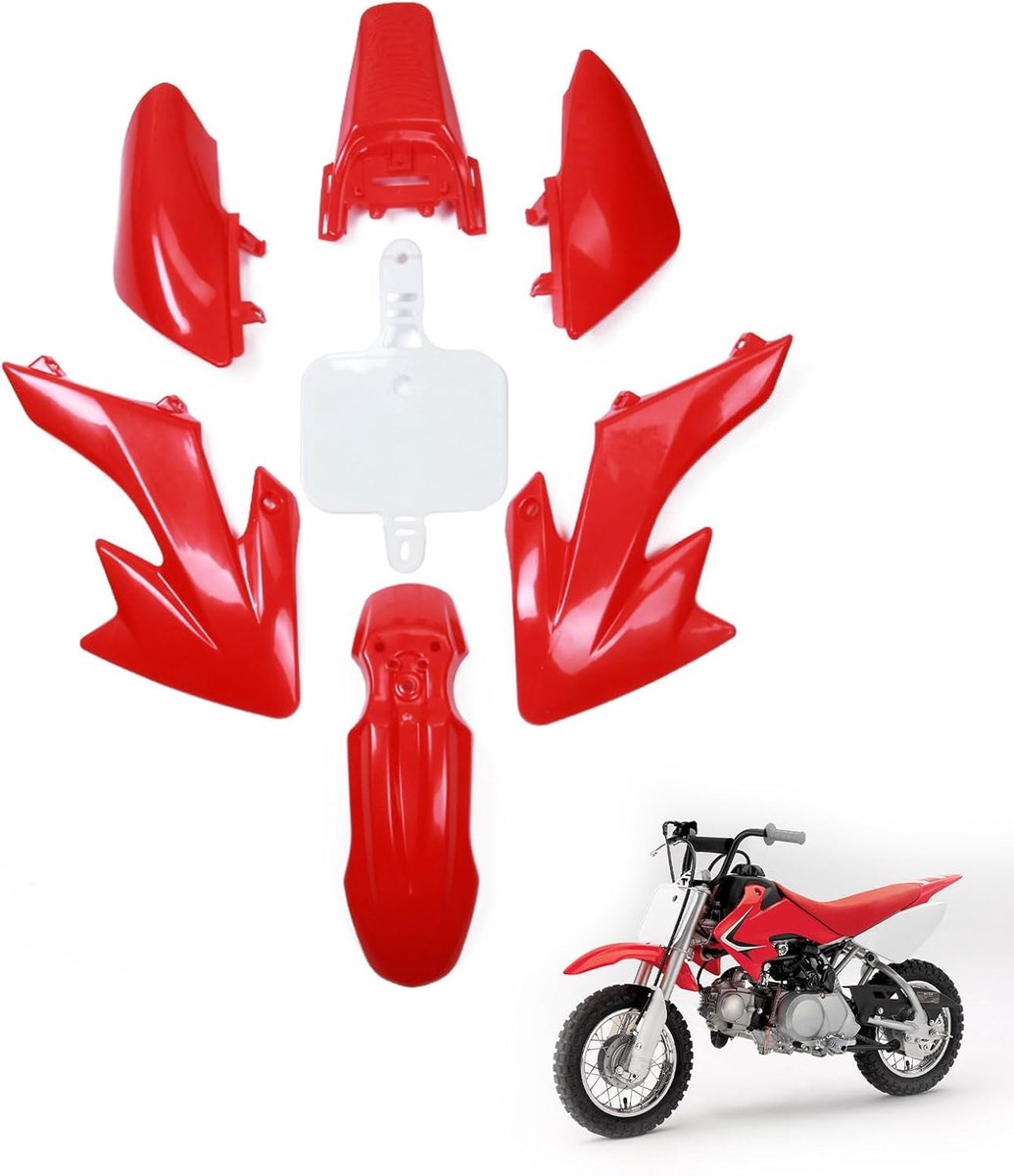 Spatbord- en kuipset 50CC 70CC voor Honda XR50 CRF50 Chinese 50cc 70cc 90cc | Geschikt voor Honda XR50 CRF50 Chinese 50cc 70cc 90cc 110cc, 110CC, ABS, vervangende carrosseriedelen, voor pitbikegebruik