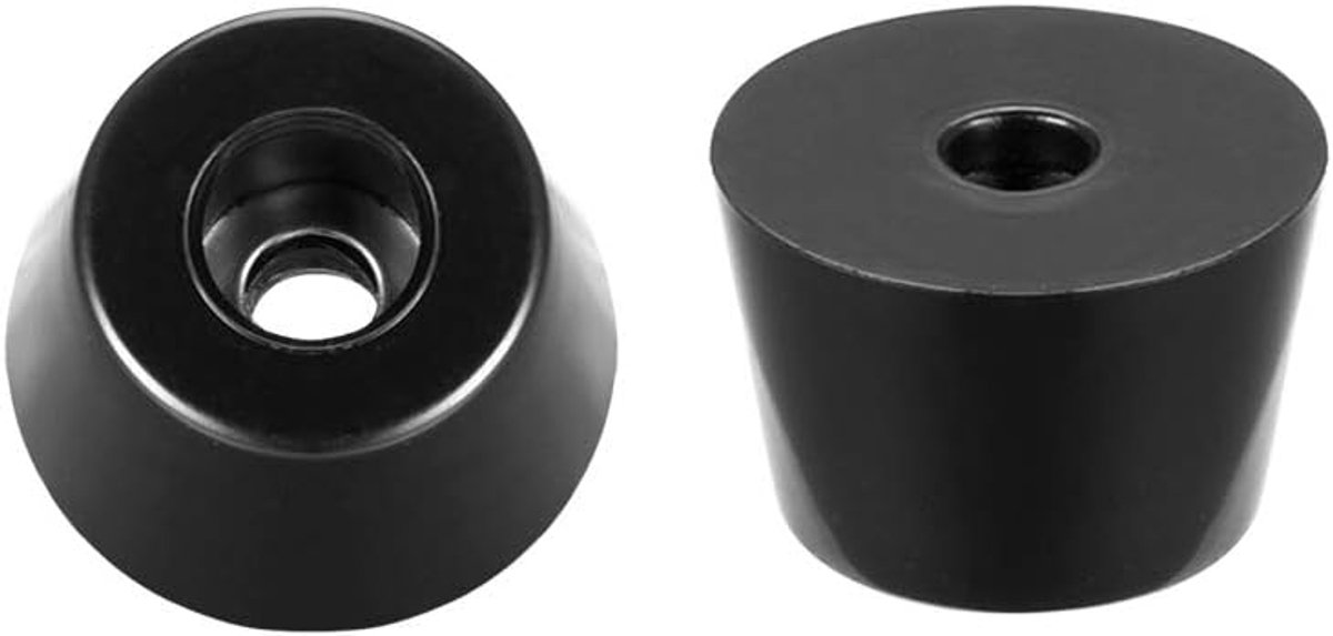 sourcing map 12 stuks rubberen voetjes bumperkussens D18 x 15 x H5 mm zwart D27x21xH18mm