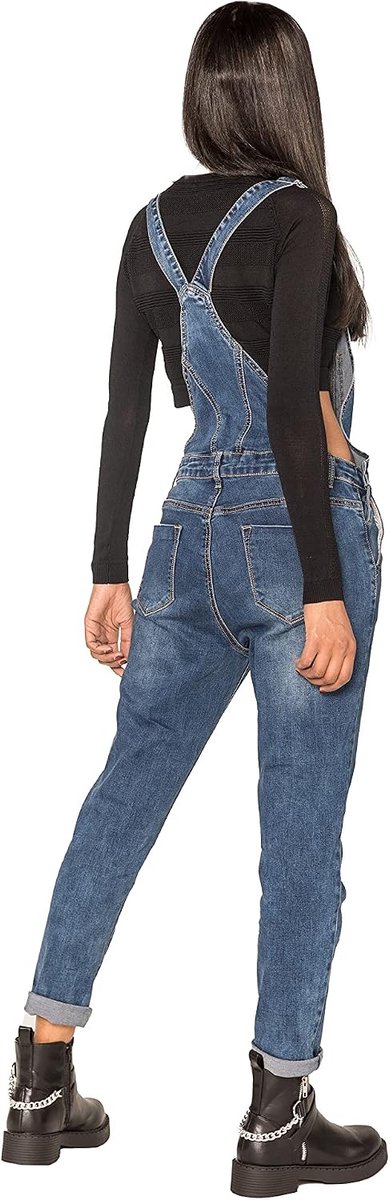 Carter Tuinbroek voor dames, jeans, boyfriend, denim, overall, jumpsuit, used look, zomeroverall — afbeelding 2