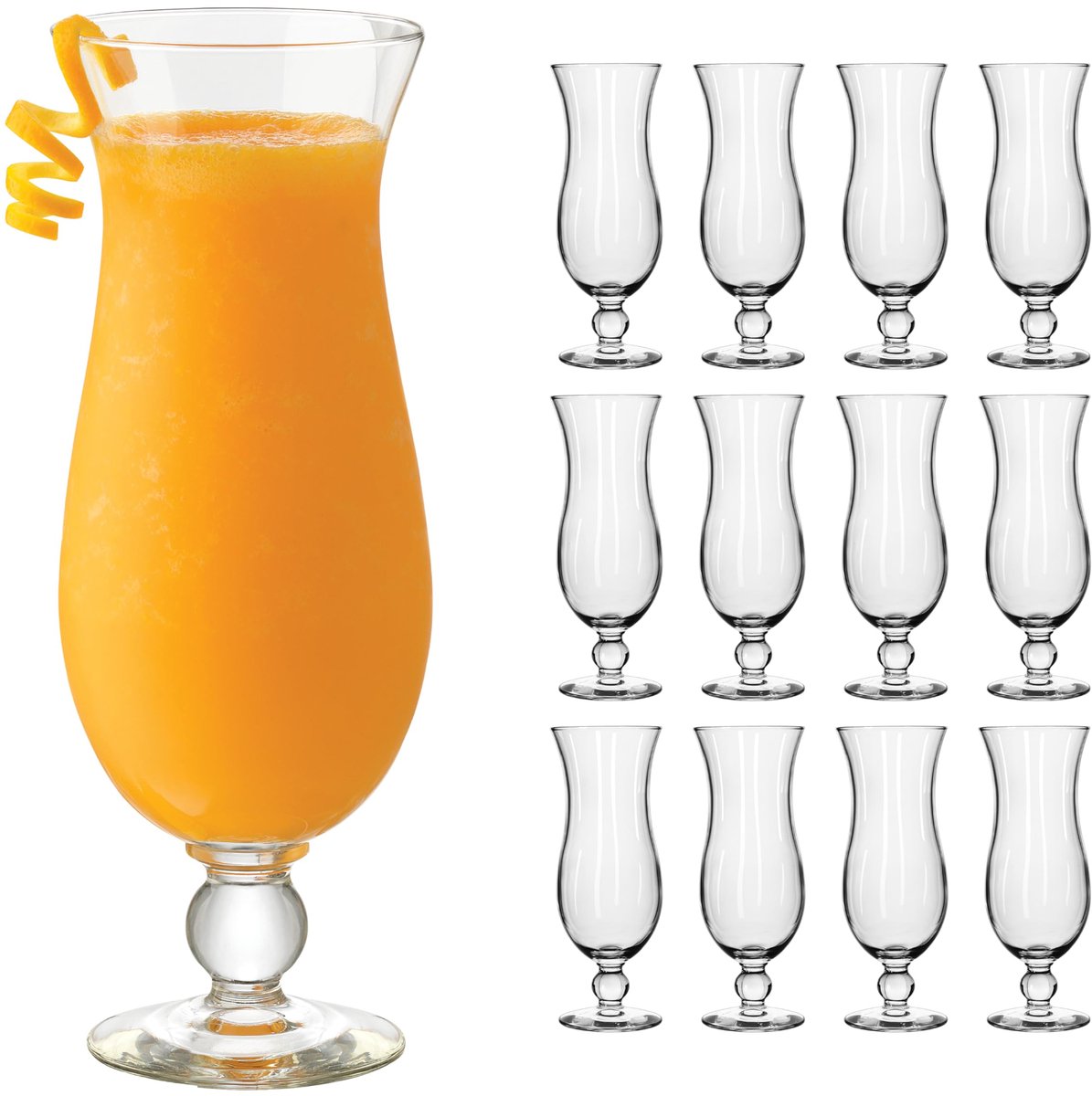 Libbey Hurricane Cocktailglazen - Cocktailglazen Set - Transparant Persglas - 444 ml - 12 Stuks