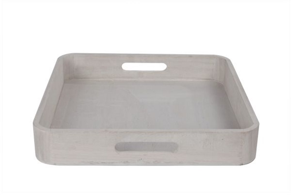 Cosy @ Home Dienblad Whitewash 30x30x5cm Hout