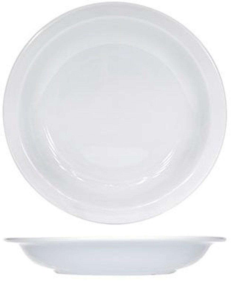 Costa Verde Nordika Wit Bord Diep 22cm Set 6