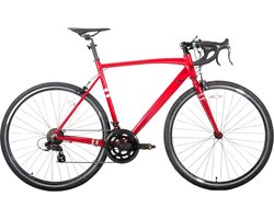 Racefiets – Voor heren, racegebruik – Aluminium frame, Shimano 14 versnellingen – Rood, 53 cm