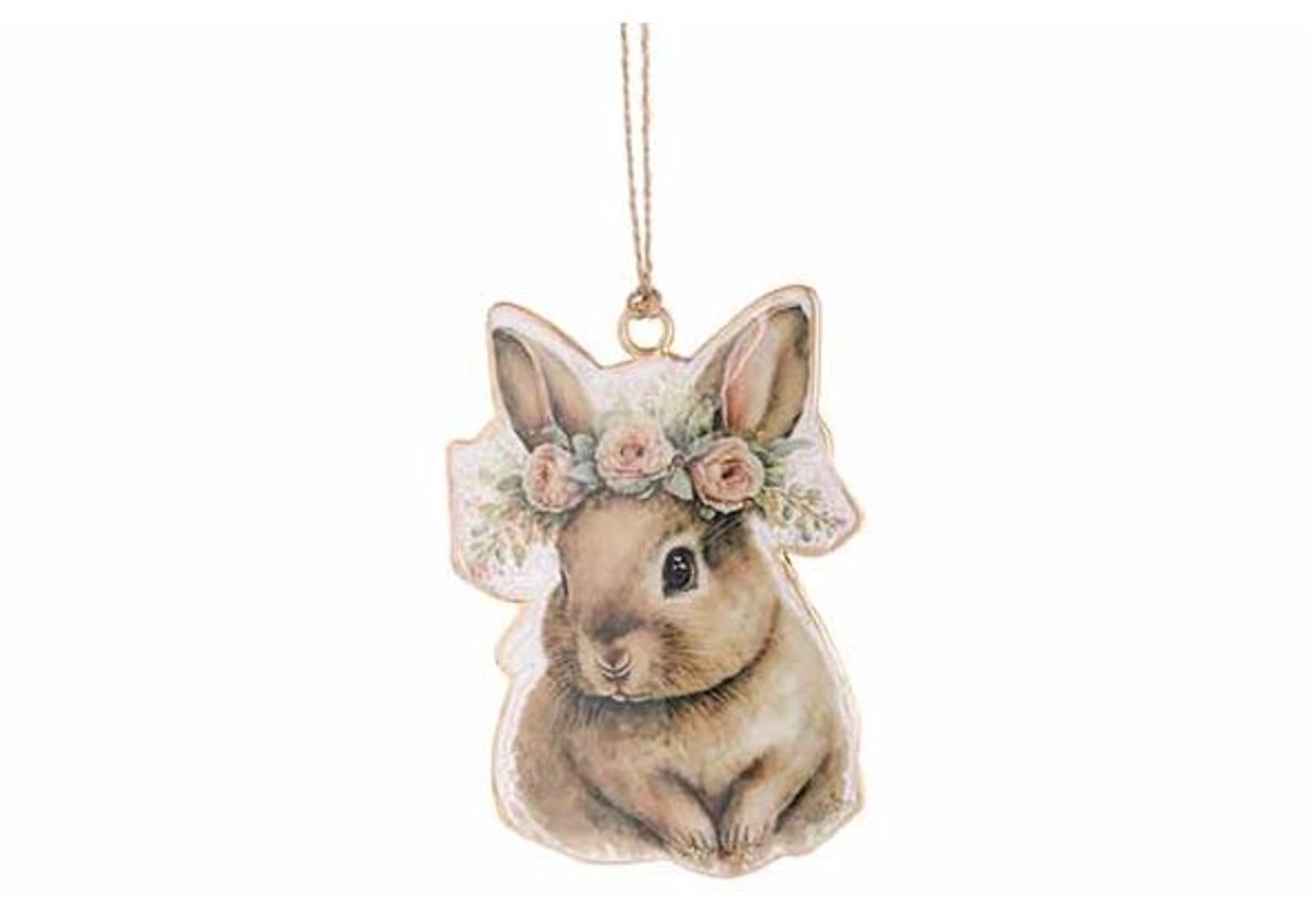 Hanger Vintage Rabbit Beige 6x,5xh10cm E Maille