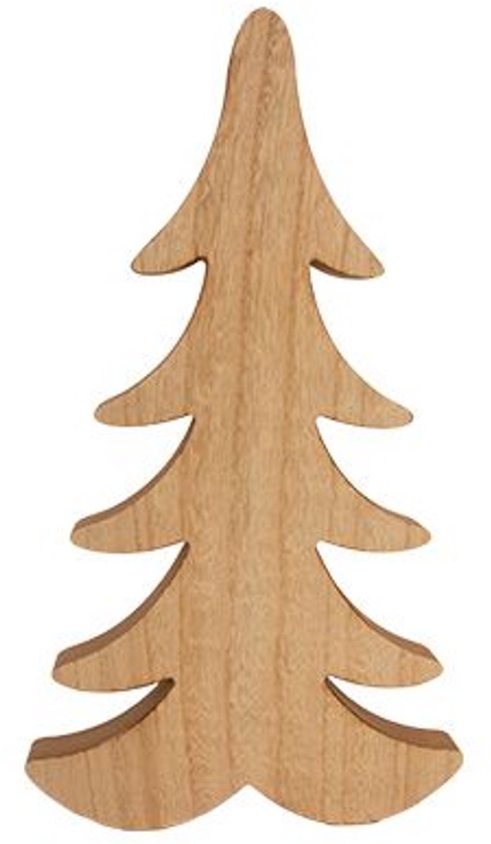 Kerstboom Natuur 16x2xh28cm Hout