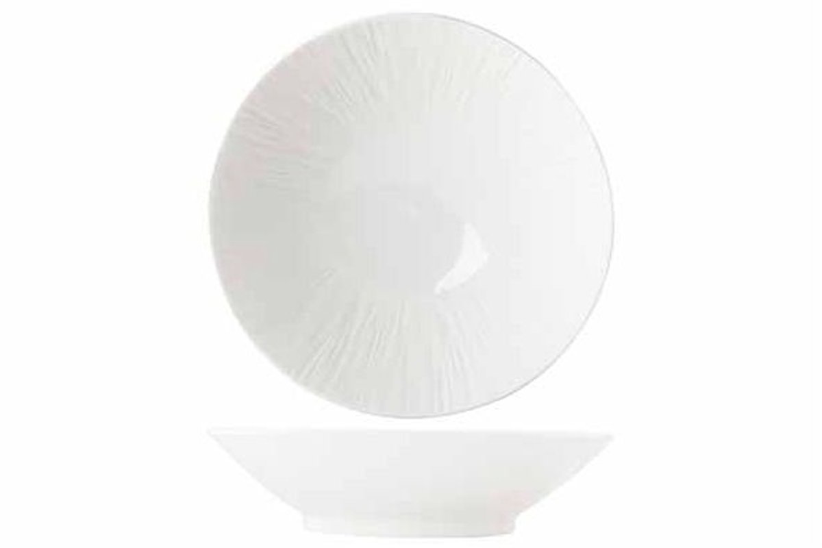 Pure White Diep Bord D22,5xh5,5cm
