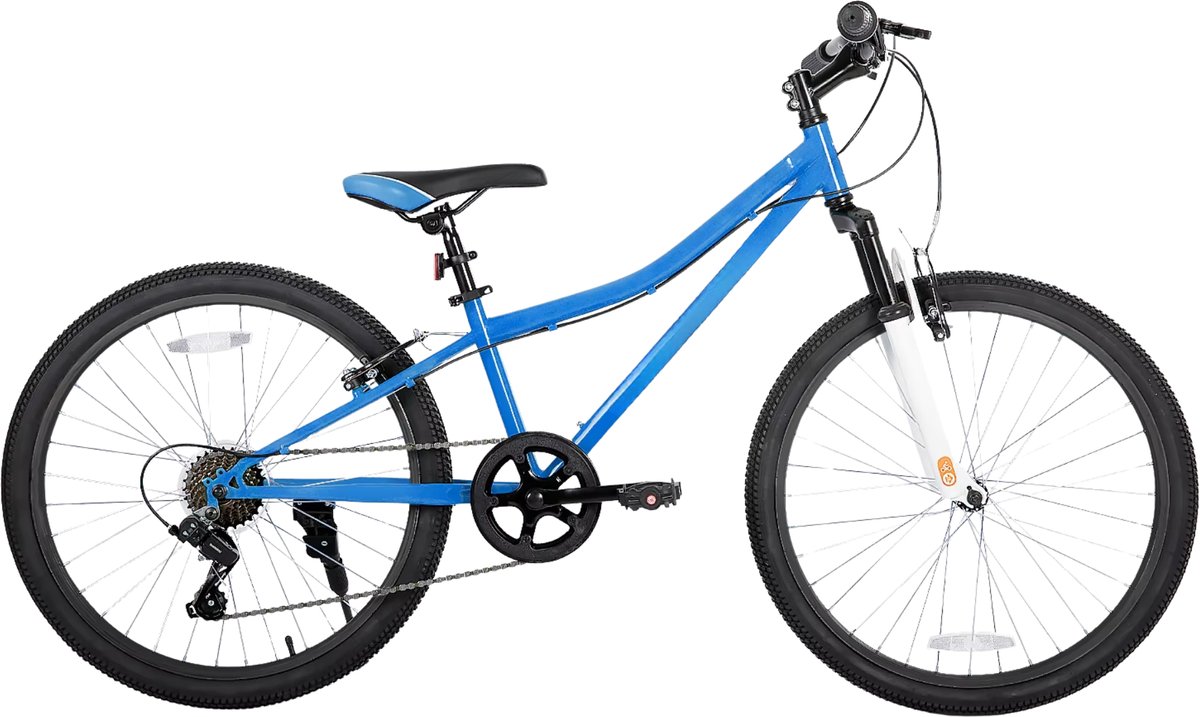 Mountainbike – Voor kinderen / jongens en meisjes – Voorverende vork / kinderfiets – Blauw / 61 cm