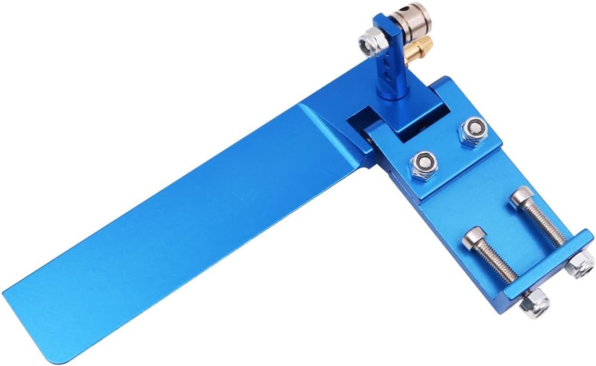 RC Boot afzuigdissel aluminium stuurdissel stuurwiel RC boot kit voor boten RC Racing Boat-95mm blauw