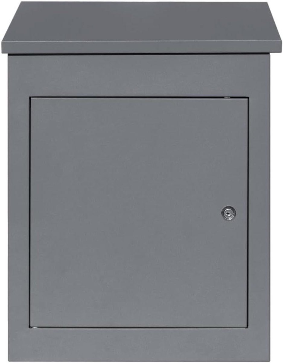 Pakketbrievenbus - Postbox Buiten - Veilige Post Opslag - Anti-diefstal Ontwerp - 56 cm Hoog - Grijs