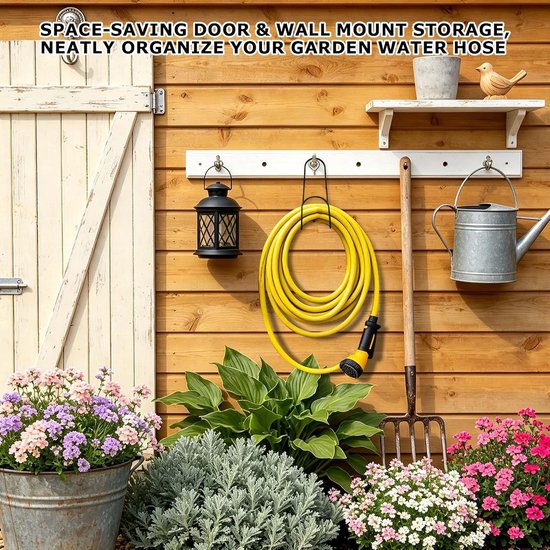 tuinslanghouder, 2 stuks, duurzame slanghouder, tuinslang ophangen, waterslanghouder voor waterslang, buiten, tuin — afbeelding 3