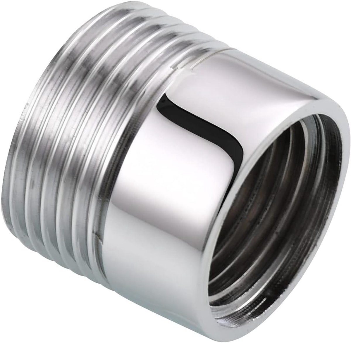 SBA042 Tuinslang aansluiting messing schroefdraadadapter 1/2 inch IG op 3/4 inch AG voor tuin en wasmachine slang chroom