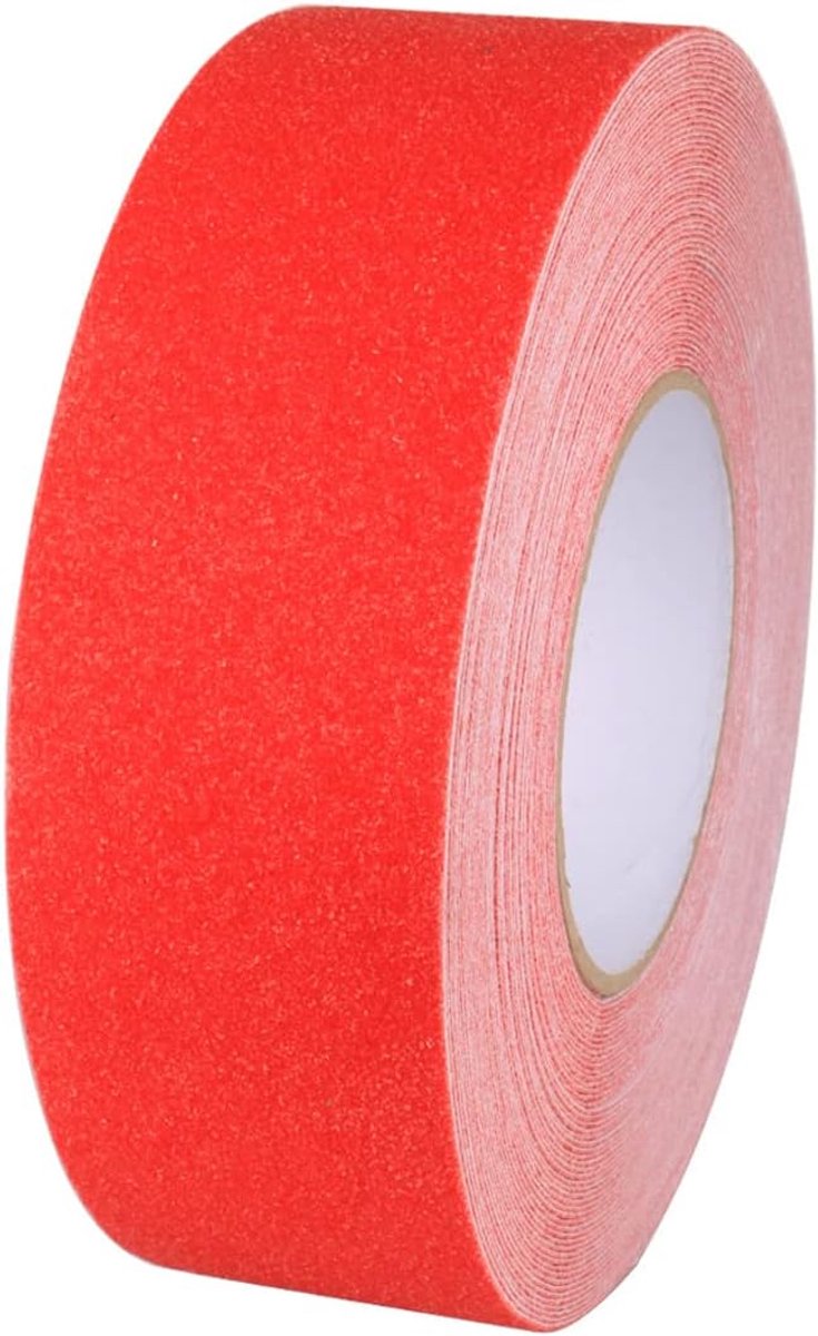 20mx5cm Antislip Plakband, Sterk Klevende Veiligheidssticker, Antislip Tape voor Betere Grip voor Binnen- en Buitenveiligheid 65,6 ft x 2inch, Rood