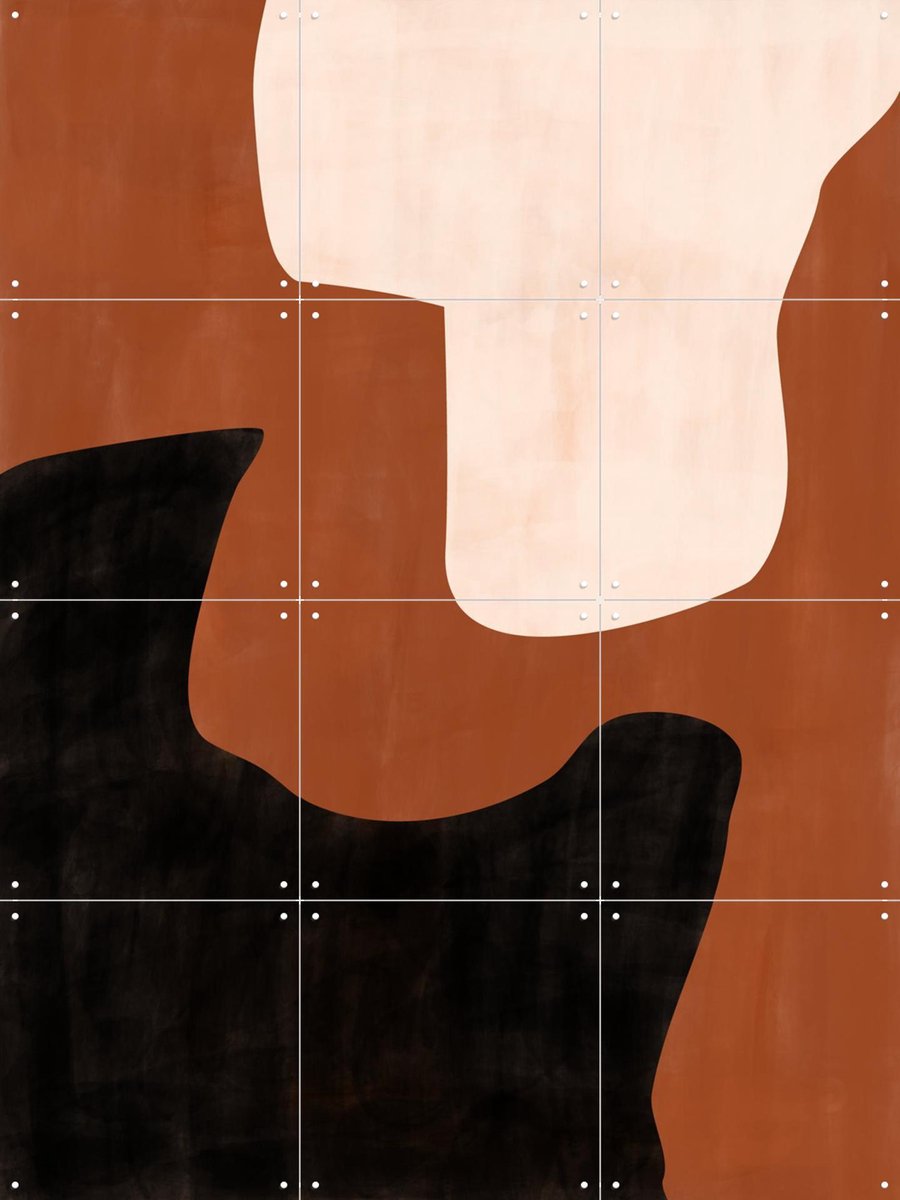IXXI Closer, Elena Ristova & Various - 60 x 80 cm - Gratis ophangtool - Grote wanddecoratie en posters - Speels, Minimalisme, Abstract, Woonkamer