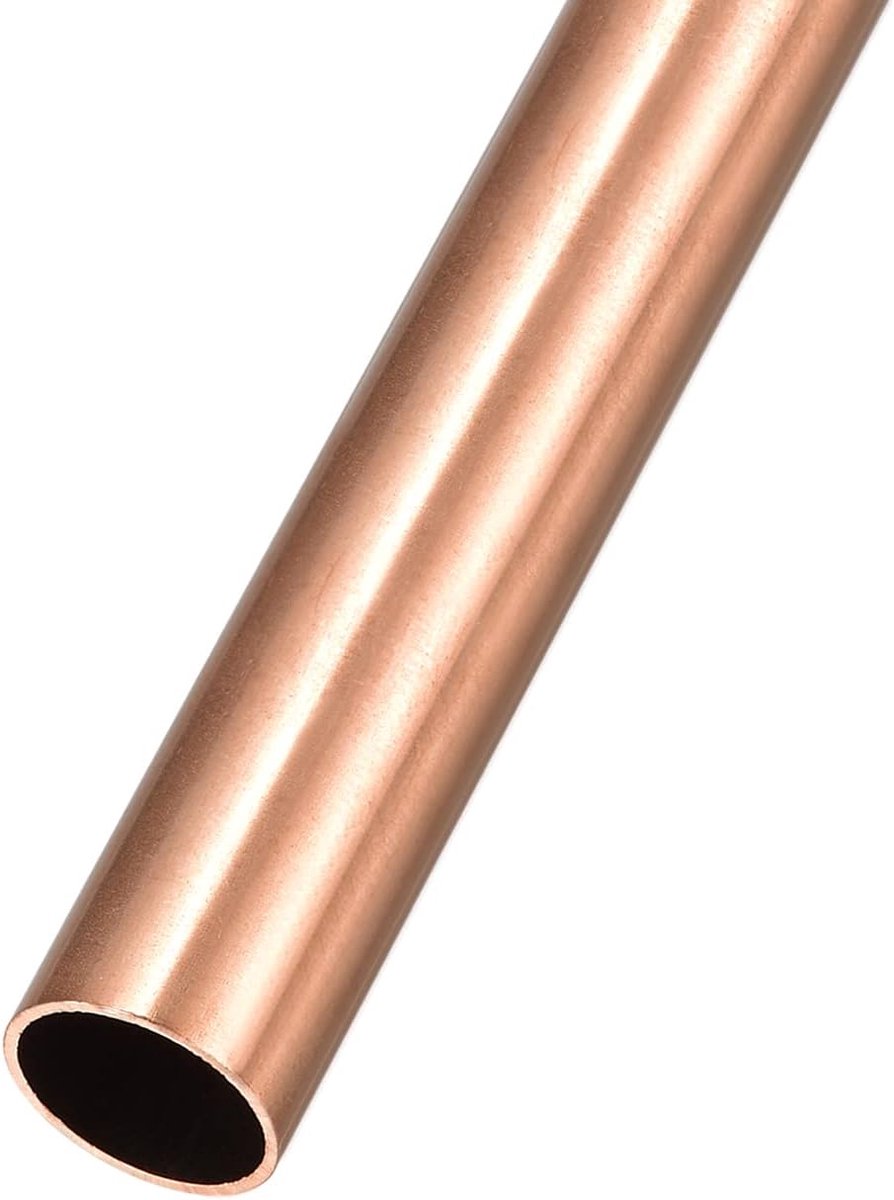Koperen buis (16 mm ADx1 mm wand D x 100 mm L) rechte slangen - voor huis inrichting machines zelfbouw kunsthandwerk