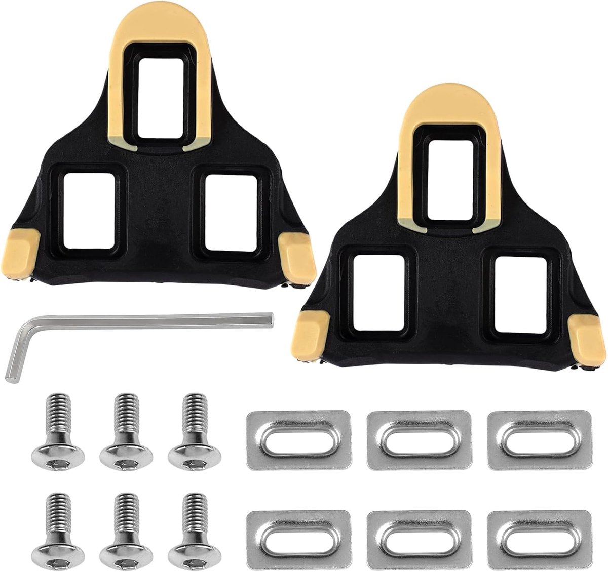 Pedalen, fietsschoenen Cleats, Indoor Cycling & Racefiets Cleat Set, volledig compatibel met 3 bouten/racefietsschoenen