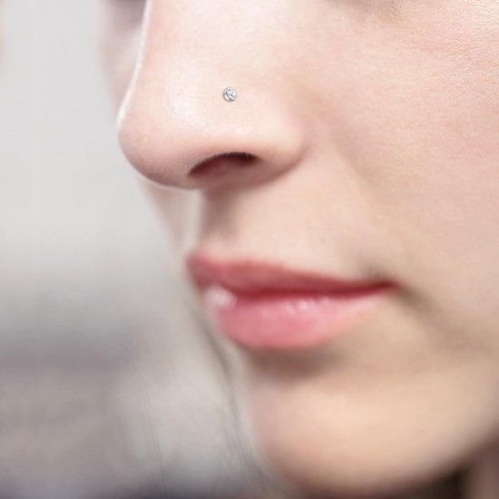 incaton Neuspiercing, roestvrij staal, voor dames en heren, neuspiercing, neusringen, stud L/schroef, neuspiercing, zilver, roségoud, zwart — afbeelding 3