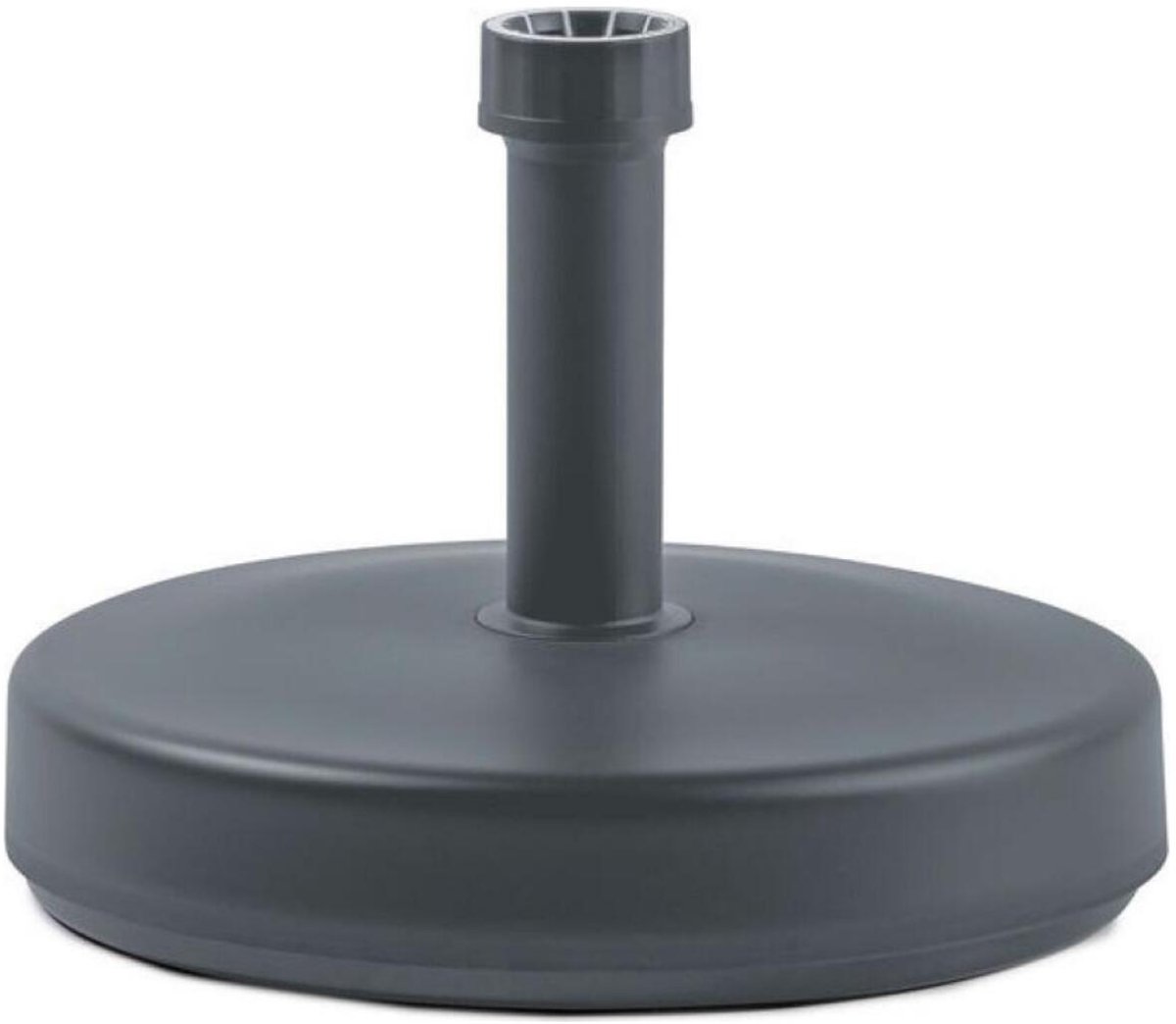 Bellatio Design Parasolvoet - vulbaar tot 25 kg - 15L - rond - antraciet - kunststof - parasols tot 250 cm