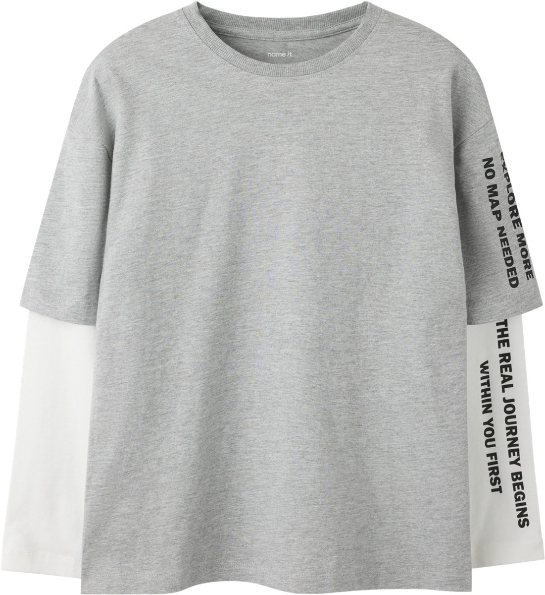 NAME IT - NKMLAUGE LS RLX TOP Heren T-shirt