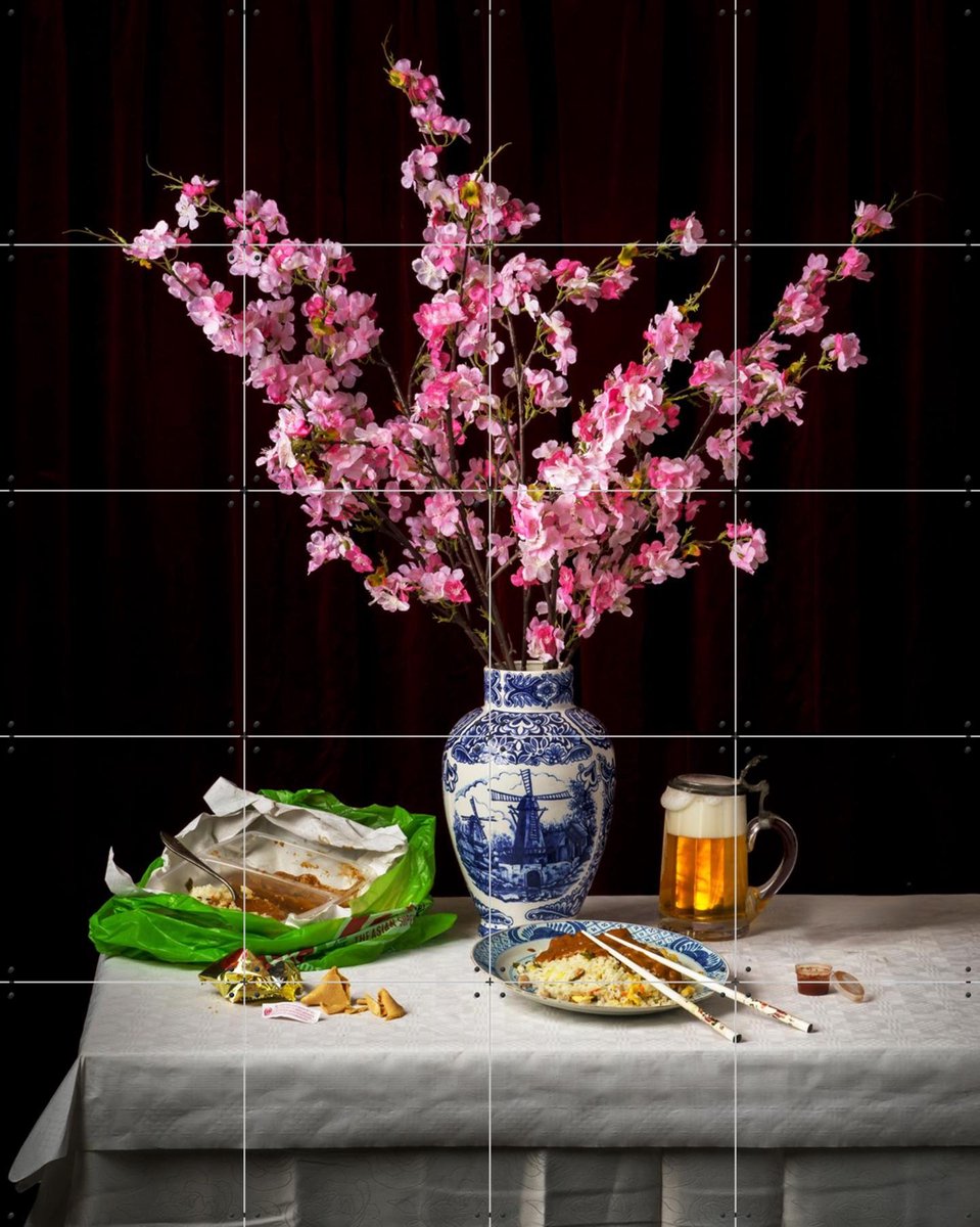 IXXI Take Away, Igor Swinkels - 80 x 100 cm - Gratis ophangtool - Grote wanddecoratie en posters - Fotografie, Keuken, Eetkamer, Voedsel, Bloemen