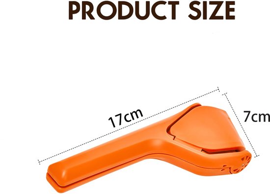 3 stuks - Limoenpers - Handmatige limoenpers - Draagbare handmatige sapcentrifuge - Citroenpers - Handmatige citruspers - 17 cm x 7 cm - Sinaasappel - Kan citroenen, sinaasappels en andere vruchten persen — afbeelding 2