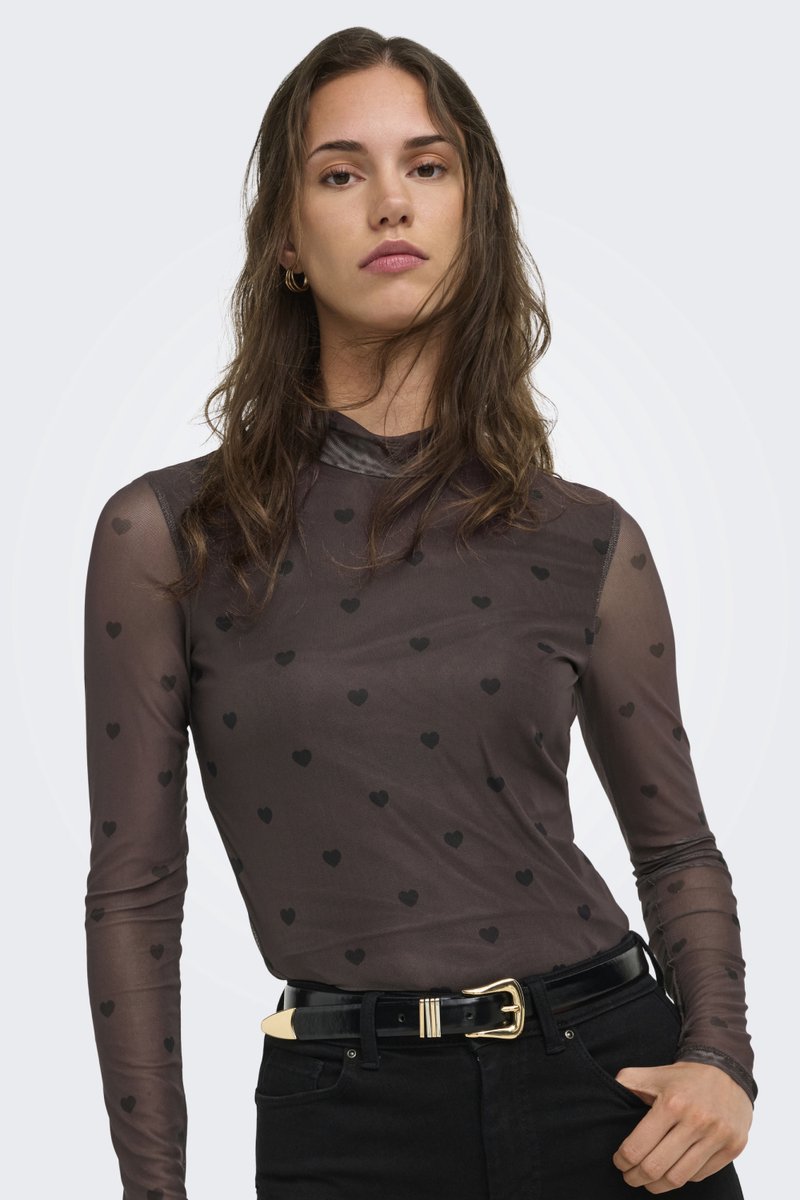 ONLY - ONLERICA MESH L/S TOP JRS Dames Top — cadeau in Cadeau-ideeën - foto 3