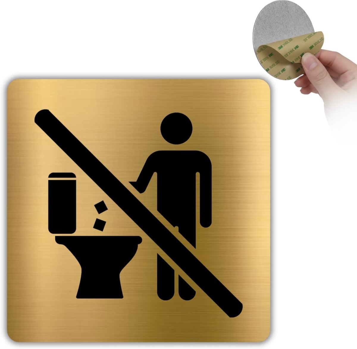 Niet Weggooien - 10x10 cm - Aluminium - Privé WC Zone | Deursticker Toilet Bezet, Signaleringsplaatje Vrij Gebruik, Toiletplaat Discreet Privacy, Bord Gesloten Deur Sanitair