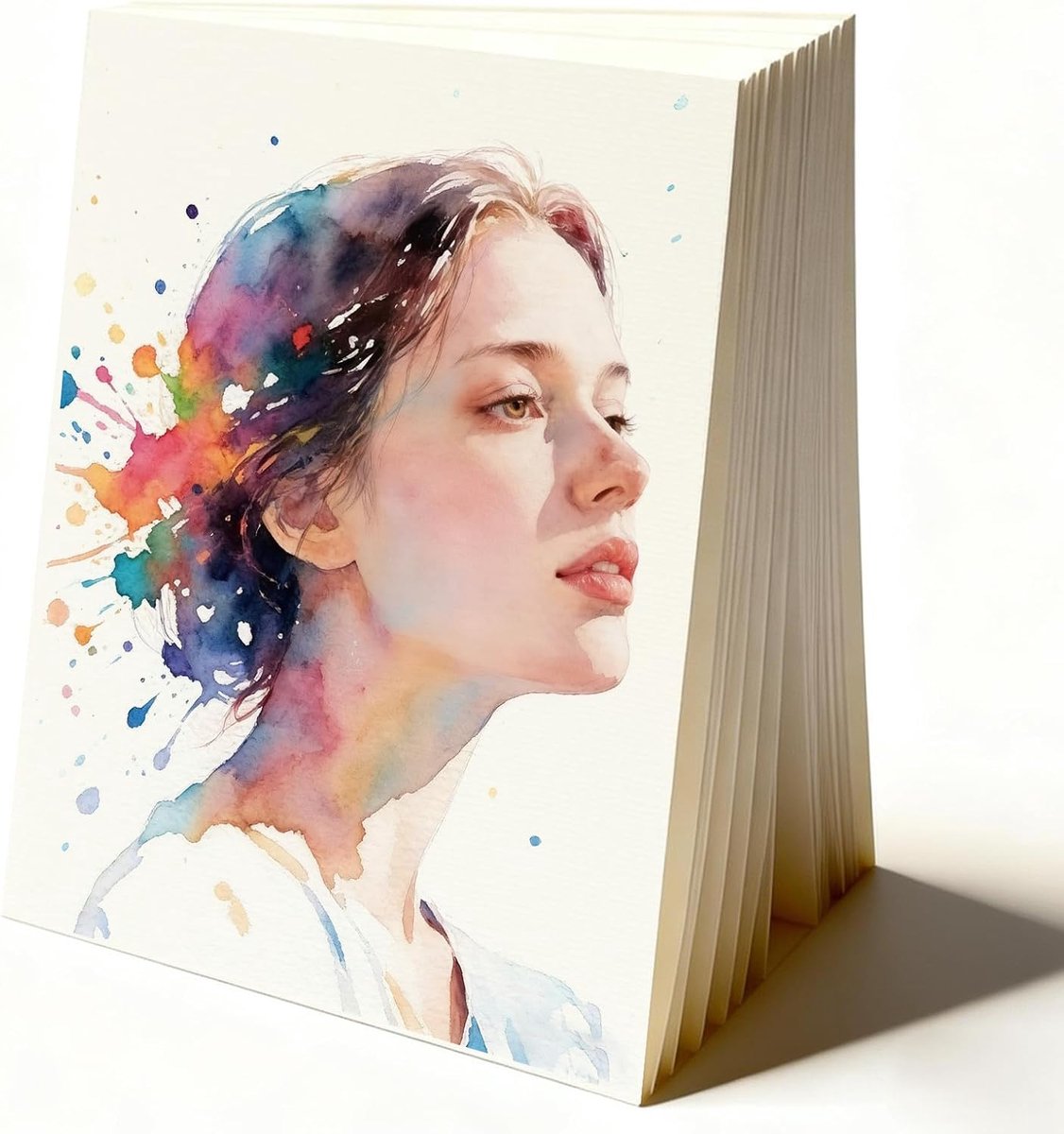 35 Vellen Aquarelpapier 300 g/m², Wit Aquarelblok Aquarelkaarten, A4 Koudgeperst Aquarelpapier voor Aquarel Ansichtkaarten, Schilderen, Waterverf en Schetsen (29,7 x 21 cm)