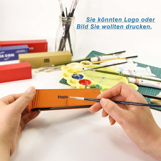 3 stk. 40ft Container Verzending Goederen Wagen Spoor HO Model Spoorbaan Karretje 1:87 (donkergrijs) — afbeelding 4