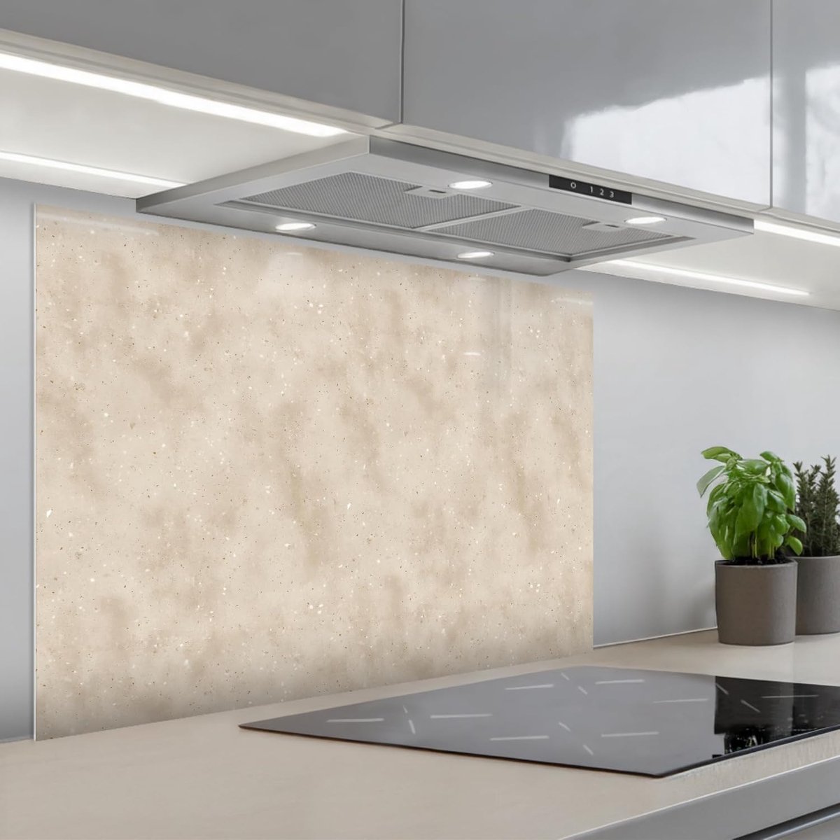 keukenachterwand 55x80 cm zelfklevend keuken decoratie accessories home kitchen spatscherm Structuur - Spikkels - Beige