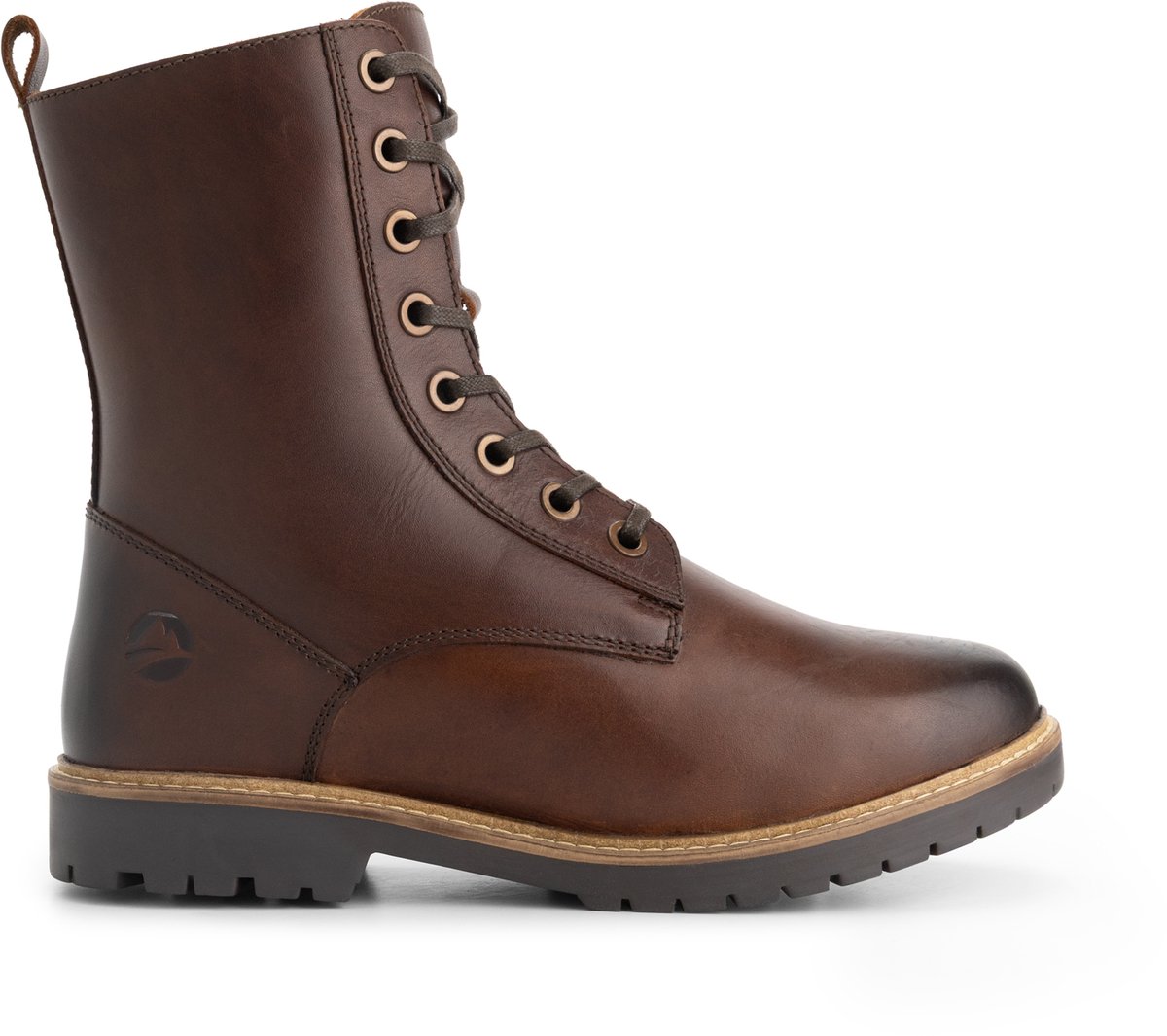 Travelin’ Trysil Dames Veterboots met rits Wol gevoerd Donkerbruin