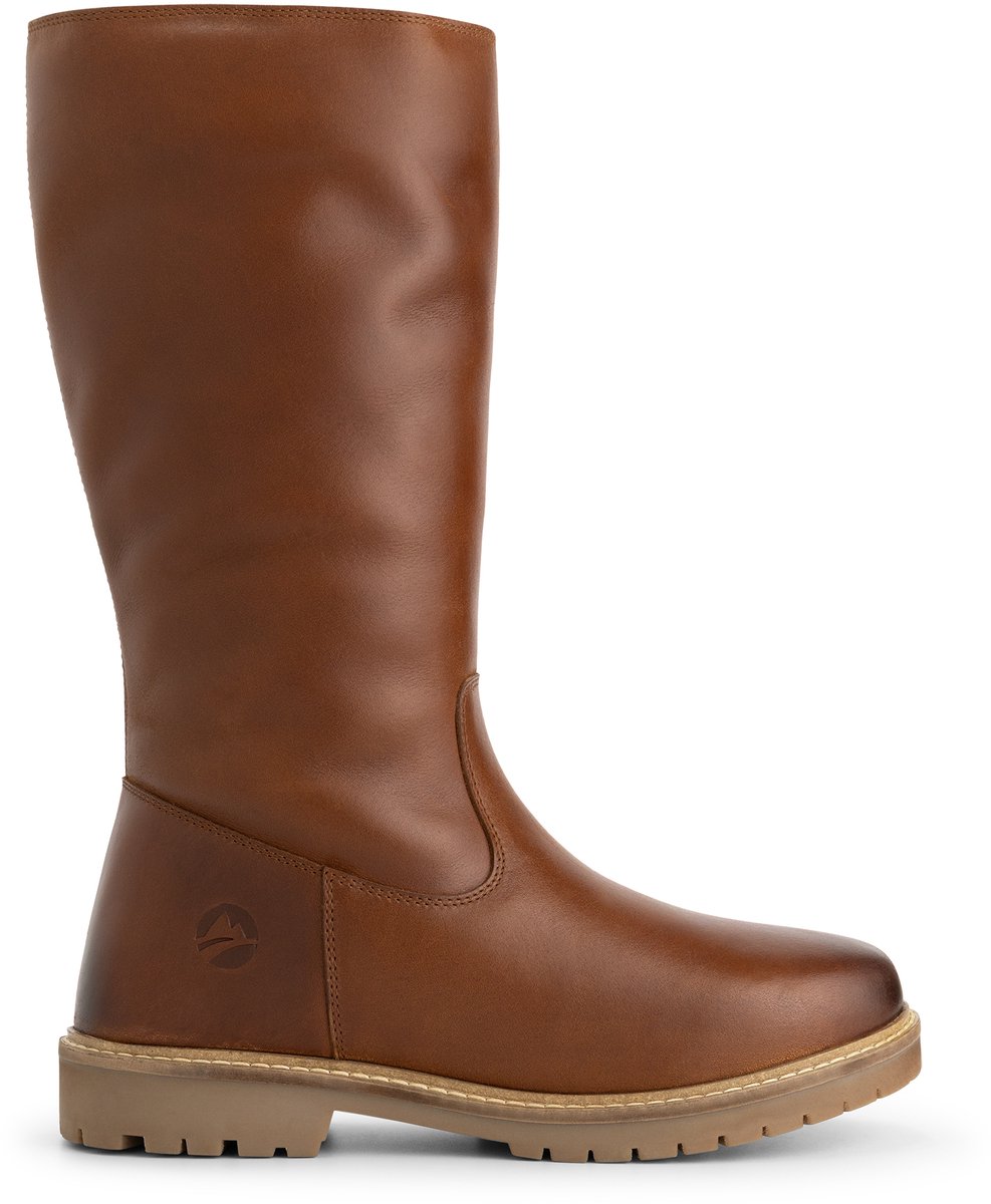 Travelin’ Jondal Dames Laarzen Wol gevoerd Cognac Bruin