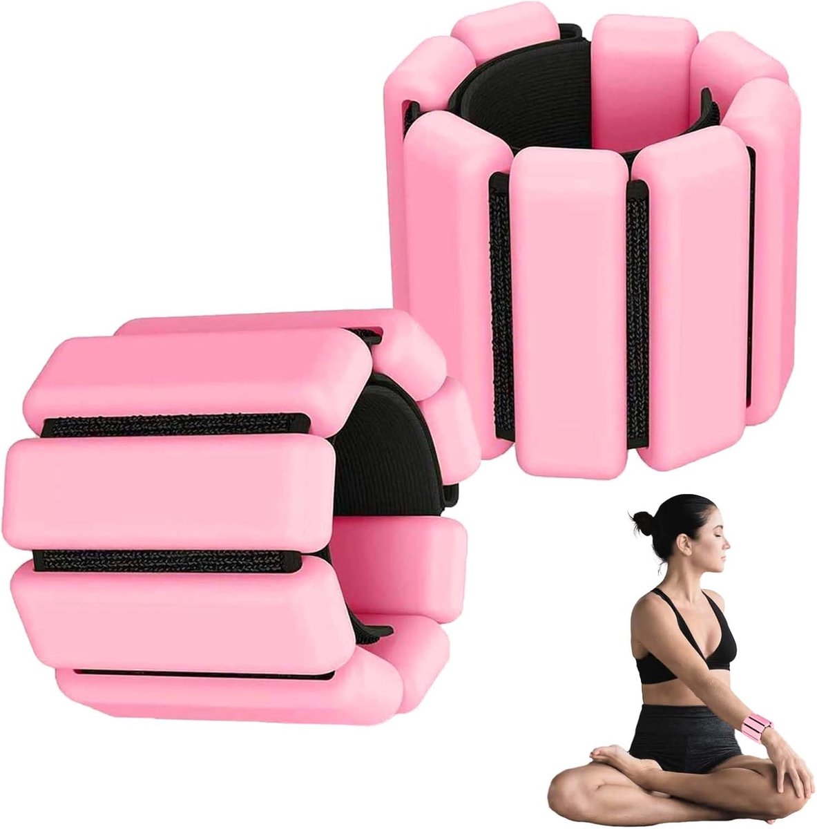 SnelShoppen - Draagbare Gewichten, Verstelbare Gewichten, Siliconen Armbanden, 2lb Duurzame Draagbare Enkelgewichten, Enkelgewichten Set, Siliconen Po
