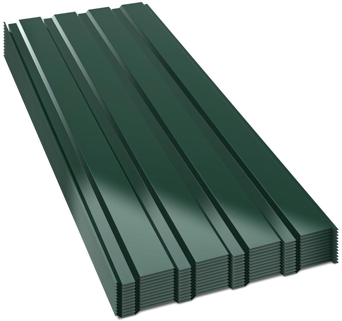 Golfplaten - Dakplaten trapezium - Dakbedekking bouwen - Verzinkt staal - 6 m² - Groen