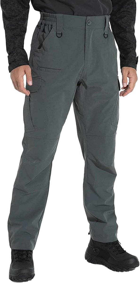 Heren Wandelbroek Stretch Cargo Broek Outdoorbroek Lichtgewicht Tactische Broek Met 9 Zakken Waterdichte Werkbroek Voor Mannen Voor Trekking