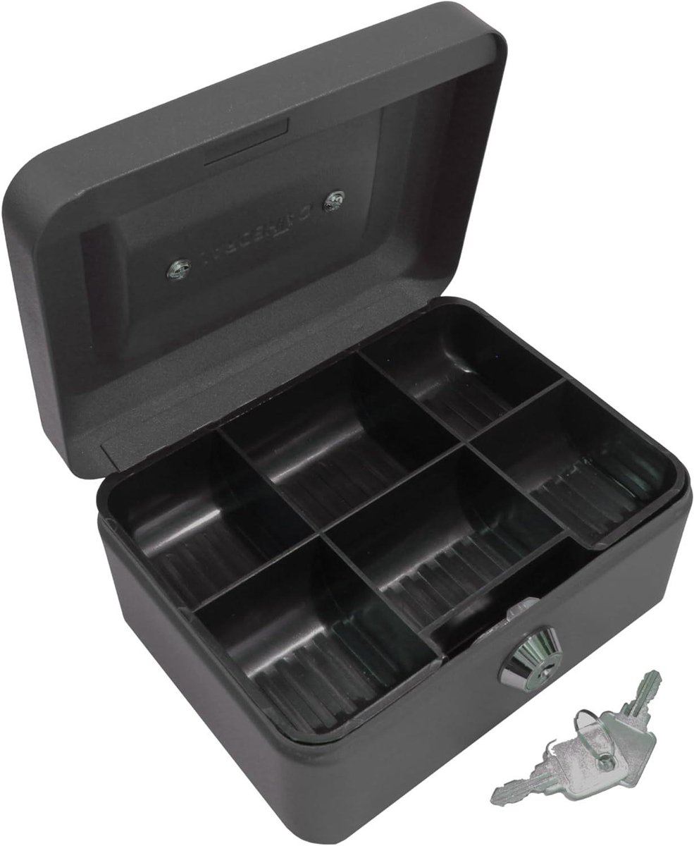 Geldcassette - Muntenkistje - Veilig Opbergen - Met Muntgleuf - 153 cm - Zwart