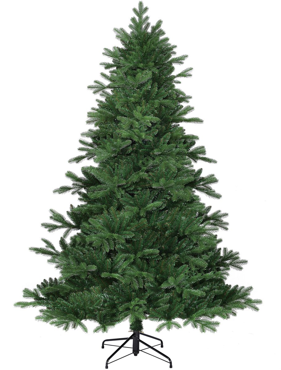 Black Box Trees Brampton Kerstboom - Natuurgetrouwe Vorm met Volle Opvulling - Kerstversiering voor Binnen - Kunstboom met Scharnierconstructie - H155 x Ø107 cm - Groen
