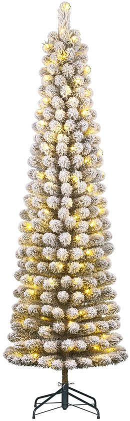 Black Box Trees Charlton Smalle Kunstkerstboom met Warm Witte LED Verlichting