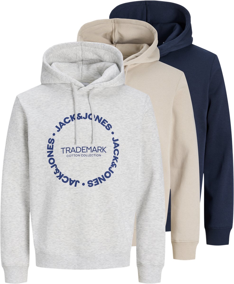 JACK & JONES - JJBENSON SWEAT HOOD 3PK MP Heren Trui