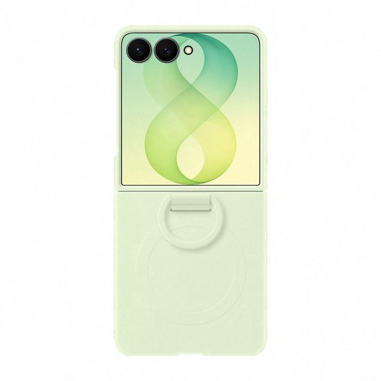 Samsung Galaxy Z Flip 8 Siliconen Back Cover met Magneet Groen